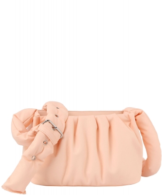 Ruched Puffer Crossbody Bag JYE-0478 BLUSH